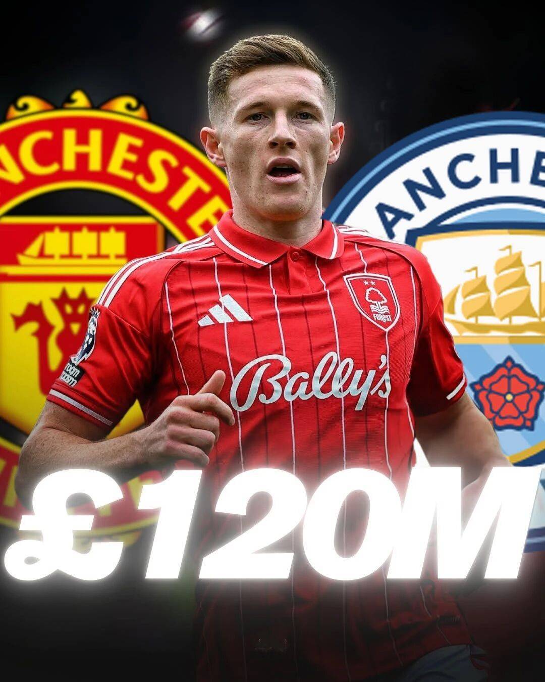 曼城或砸1.2亿世界杯前签安德森!曼联恐不得不放弃,专注于托纳利